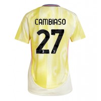 Fotballdrakt Dame Juventus Andrea Cambiaso #27 Bortedrakt 2024-25 Kortermet